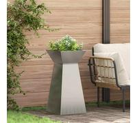 Berkfield Garden Pillar Planter With Bowl 35X35X73 Cm Galvanised Steel