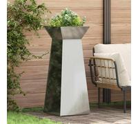 Berkfield Garden Pillar Planter With Bowl 40X40X100 Cm Galvanised Steel