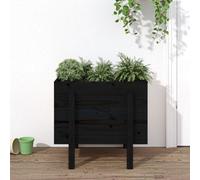 Berkfield Garden Planter Black 62X50X57 Cm Solid Wood Pine