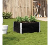 Berkfield Garden Planter Black 80X60 Cm Solid Wood Pine