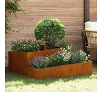 Berkfield Garden Planter Brown 100 X 100 X 50 Cm Weathering Steel