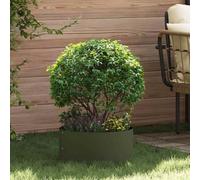 Berkfield Garden Planter Olive Green 40 X 40 X 20 Cm Steel