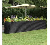 Berkfield Garden Planter Powder-Coated Steel 332X40X68 Cm Anthracite