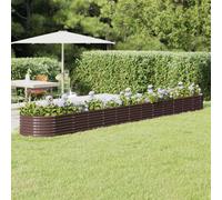 Berkfield Garden Planter Powder-Coated Steel 512X80X36 Cm Brown