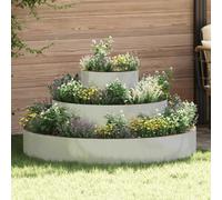 Berkfield Garden Planter Silver 120 X 120 X 20 Cm Galvanised Steel