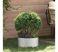 Berkfield Garden Planter Silver 40 X 40 X 20 Cm Galvanised Steel