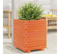 Berkfield Garden Planter Wax Brown 40X40X49.5 Cm Solid Wood Pine
