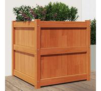 Berkfield Garden Planter Wax Brown 60X60X60 Cm Solid Wood Pine