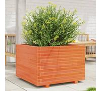 Berkfield Garden Planter Wax Brown 70X70X49.5 Cm Solid Wood Pine
