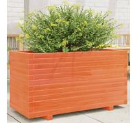 Berkfield Garden Planter Wax Brown 90X40X49.5 Cm Solid Wood Pine