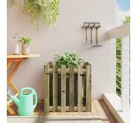 Berkfield Garden Planter With Fence Design 60X60X60 Cm Impregnated Wood Pine