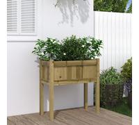 Berkfield Garden Planter With Legs 70X31X70 Cm Impregnated Wood Pine