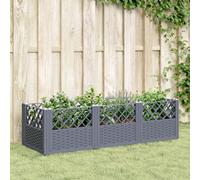 Berkfield Garden Planter With Pegs Blue Grey 123.5X43.5X43.5 Cm Pp