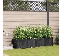 Berkfield Garden Planters Black 160 X 40 X 37.5 Cm Steel