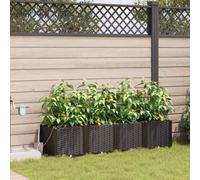 Berkfield Garden Planters Brown 160 X 40 X 37.5 Cm Steel