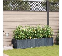 Berkfield Garden Planters Light Grey 160 X 40 X 37.5 Cm Steel