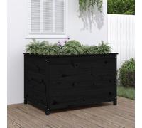 Berkfield Garden Raised Bed Black 119.5X82.5X78 Cm Solid Wood Pine