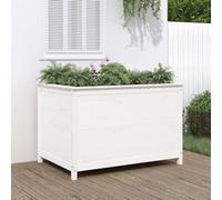 Berkfield Garden Raised Bed White 119.5X82.5X78 Cm Solid Wood Pine