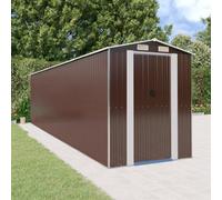 Berkfield Garden Shed Dark Brown 192X772X223 Cm Galvanised Steel