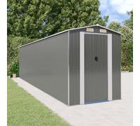 Berkfield Garden Shed Light Grey 192X772X223 Cm Galvanised Steel