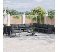 Berkfield Garden Sofa Set 9 Pcs Anthracite Steel