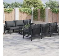 Berkfield Garden Sofa Set With Cushion 7 Pcs Anthracite Steel & Fabric