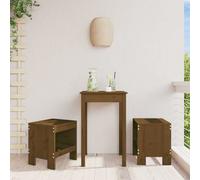 Berkfield Garden Stools 2 Pcs Honey Brown 40X36X45 Cm Solid Wood Pine