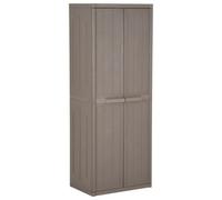 Berkfield Garden Storage Cabinet Brown 65X45X172 Cm Pp Wood Look