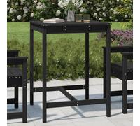 Berkfield Garden Table Black 82.5X82.5X110 Cm Solid Wood Pine