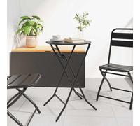 Berkfield Garden Table Folding Anthracite 50 X 50 X 72 Cm Steel