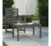 Berkfield Garden Table Grey 82.5X50.5X45 Cm Solid Wood Pine