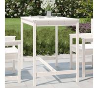 Berkfield Garden Table White 121X82.5X110 Cm Solid Wood Pine