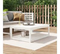 Berkfield Garden Table White 121X82.5X45 Cm Solid Wood Pine