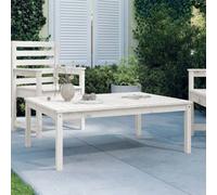 Berkfield Garden Table White 121X82.5X45 Cm Solid Wood Pine