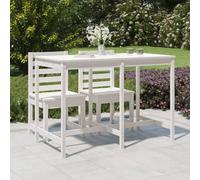 Berkfield Garden Table White 159.5X82.5X110 Cm Solid Wood Pine