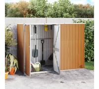 Berkfield Garden Tool Shed Brown 225X89X161 Cm Galvanised Steel