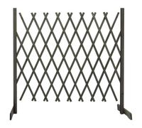 Berkfield Garden Trellis Fence Grey 180X100 Cm Solid Firwood