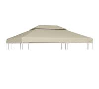 Berkfield Gazebo Cover Canopy Replacement 310 g / ma_ Beige 3 x 4 m