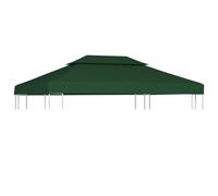 Berkfield Gazebo Cover Canopy Replacement 310 g / ma_ Green 3 x 4 m