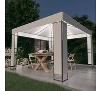 Berkfield Gazebo With Double Roof&led String Lights 3X3 M White
