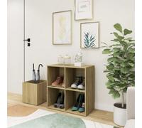 Berkfield Hall Shoe Cabinet Sonoma Oak 105X35.5X70 Cm Engineered Wood