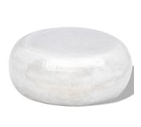 Berkfield Hammered Aluminium Coffee Table Silver