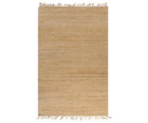 Berkfield Hand-Woven Jute Area Rug 120X180 Cm Natural