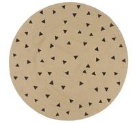 Berkfield Handmade Rug Jute With Triangle Print 90 Cm