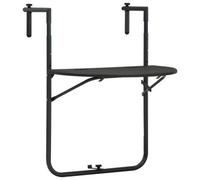 Berkfield Hanging Balcony Table Brown 60X64X83.5 Cm Plastic Rattan Look