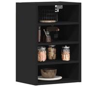 Berkfield Hanging Cabinet Riga Black 40X29.5X60 Cm Engineered Wood