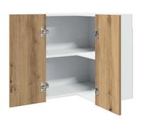 Berkfield Hanging Corner Cabinet Artisian Oak 57X57X60 Cm Engineered Wood