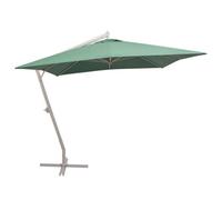 Berkfield Hanging Parasol 300X300 Cm Green Aluminium Pole