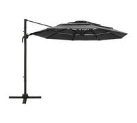 Berkfield Harmful 4-Tier Parasol With Aluminium Pole Anthracite 3X3 M