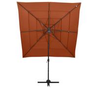 Berkfield Harmful 4-Tier Parasol With Aluminium Pole Terracotta 250X250 Cm
